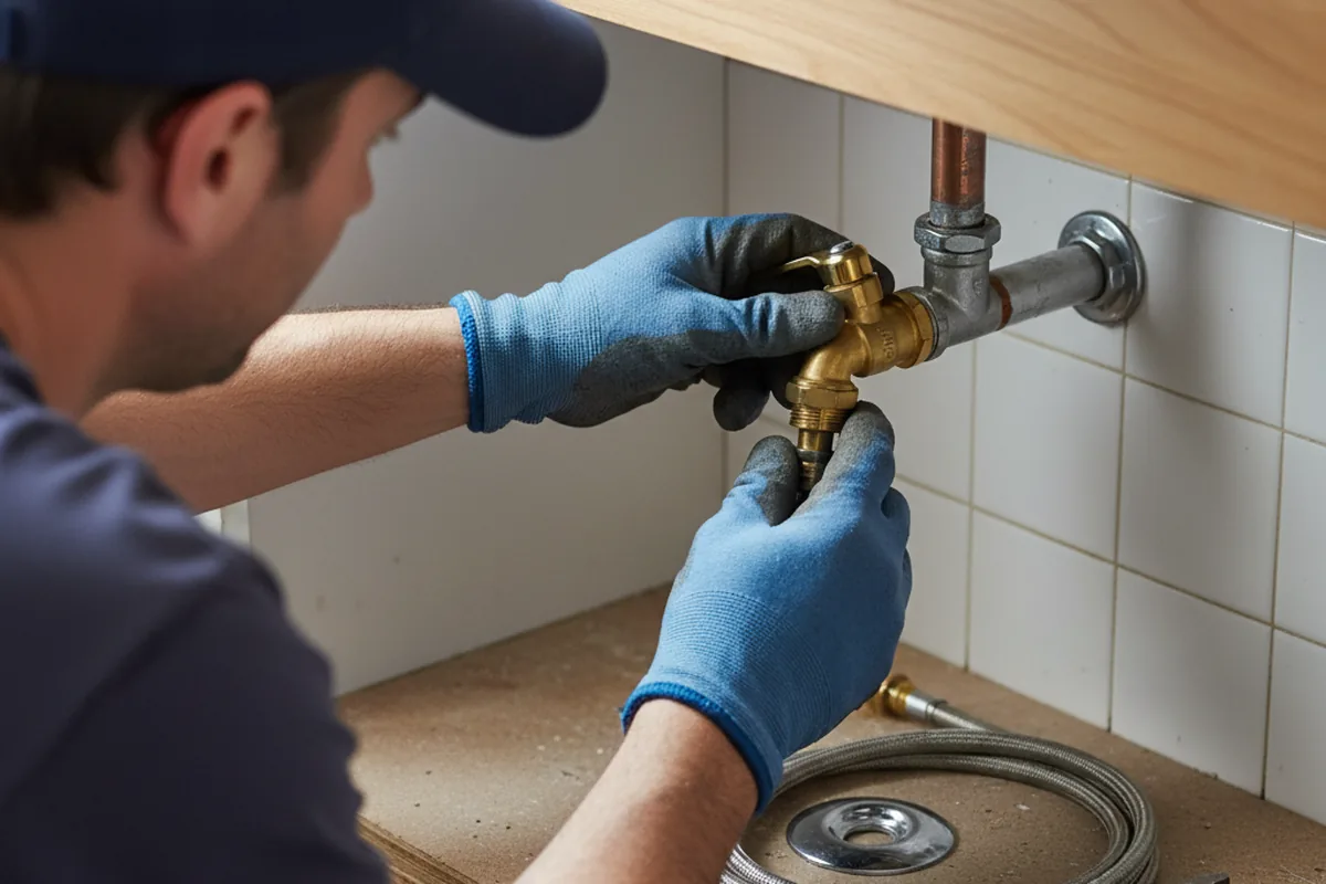Shutoff valve and fitting work during Faucet and Fixture Repair in Edwardsville
